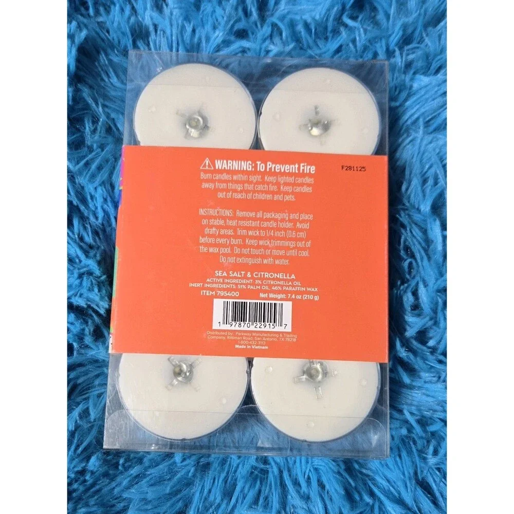Sea Salt and Citronella Scented Tealight Candles